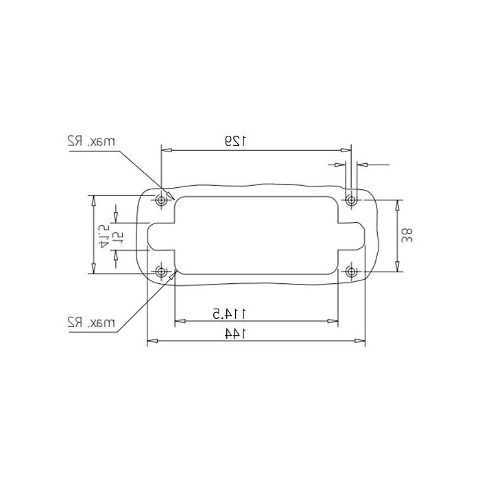  Inch-size rectangular Multi-connector H24B-M6-M